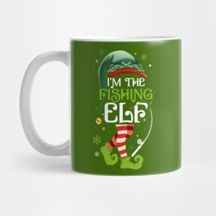 The Fishing Elf Christmas Party Elf Mug